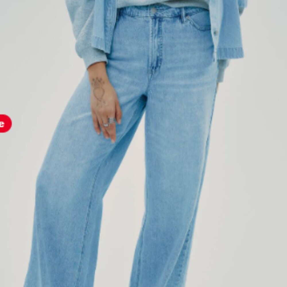 Super high rise wide leg jeans